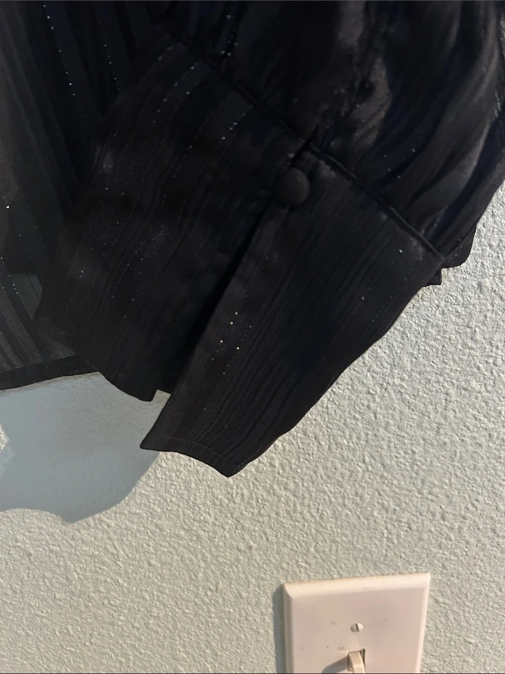 Banana Republic Black Sheer Metallic-detail Blouse